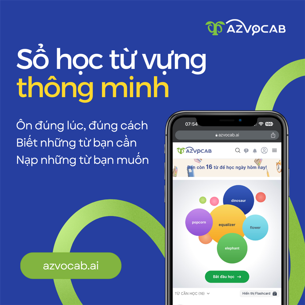 sổ học từ vựng thông minh azVocab
